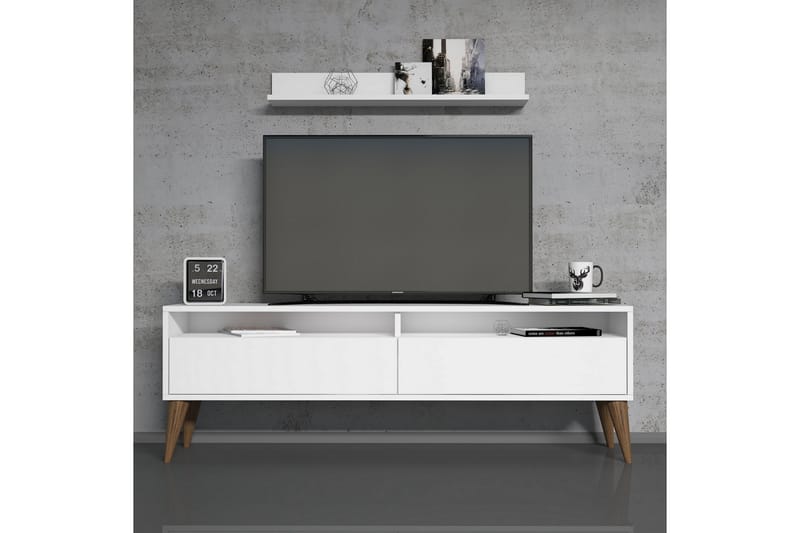 Hoptrup TV-møbelsett 150 cm - Ekstra Hvit - TV-møbelsett