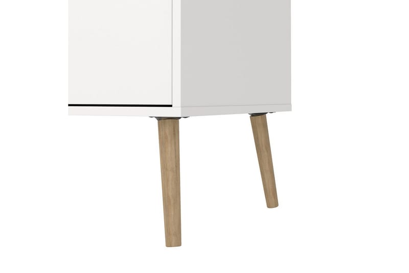 Hostafranc TV-benk 196 cm - Hvit/Natur - Møbler - Mediamøbel & tv møbel - TV-benk & mediabenk