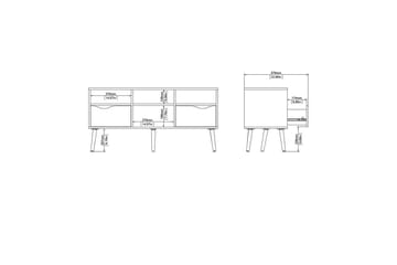 Hostafranc TV-benk 57,4 cm - Møbler - Mediamøbel & tv møbel - TV-benk & mediabenk