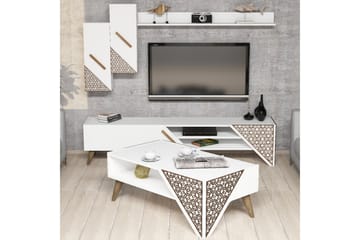 Hovdane TV-Møbelsett 180 cm - Hvit - Møbler - Mediamøbel & tv møbel - TV-møbelsett