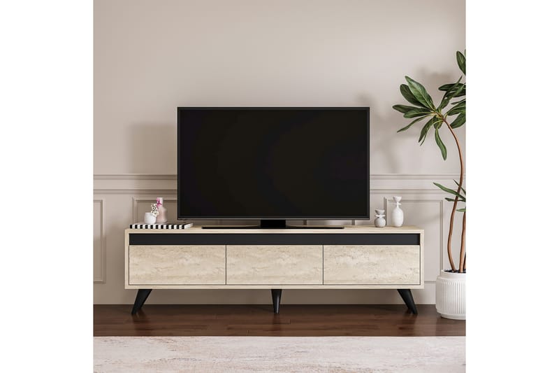Hume TV-benk 150 cm - Beige/Antrasitt - M�øbler - Mediamøbel & tv møbel - TV-benk & mediabenk
