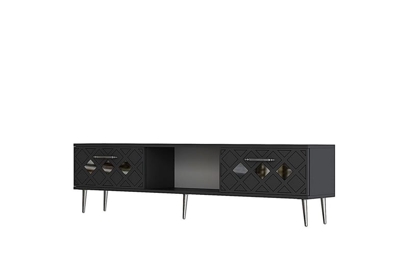 Ilna TV-benk 150 cm, Antrasitt/Sølv