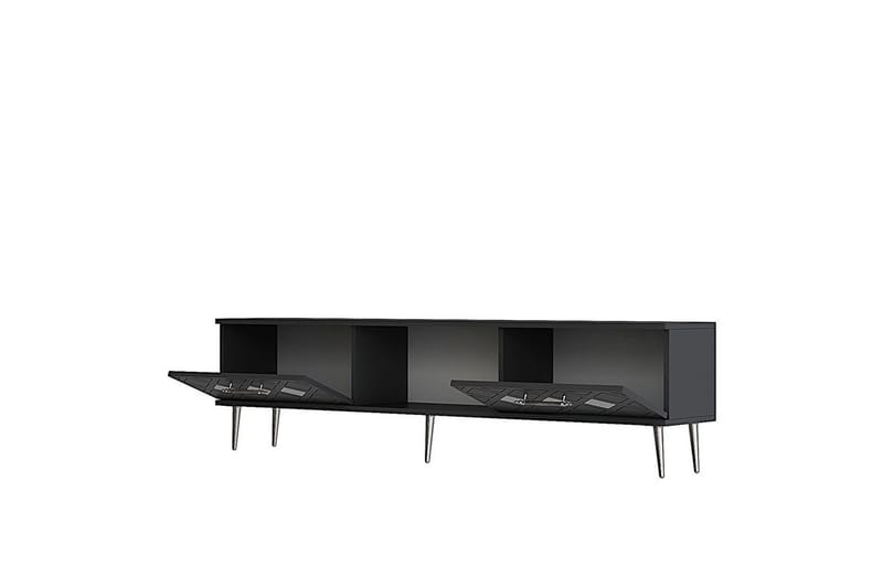 Ilna TV-benk 150 cm - Antrasitt/Sølv - Møbler - Mediamøbel & tv møbel - TV-benk & mediabenk