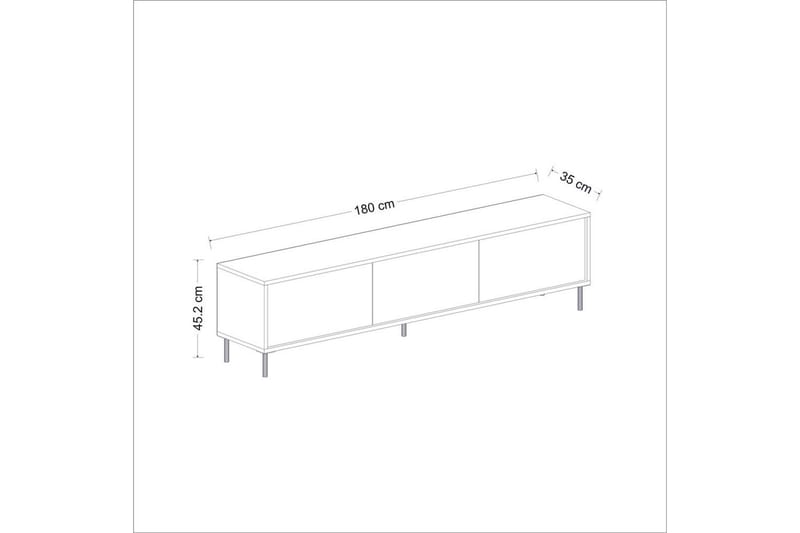 Imaj TV-benk 180 cm - Gull/Taupe - Møbler - Mediamøbel & tv møbel - TV-benk & mediabenk