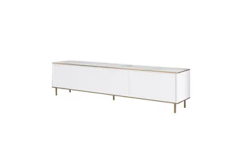 Imaj TV-benk 180 cm - Hvit marmor/Gull - Møbler - Mediamøbel & tv møbel - TV-benk & mediabenk
