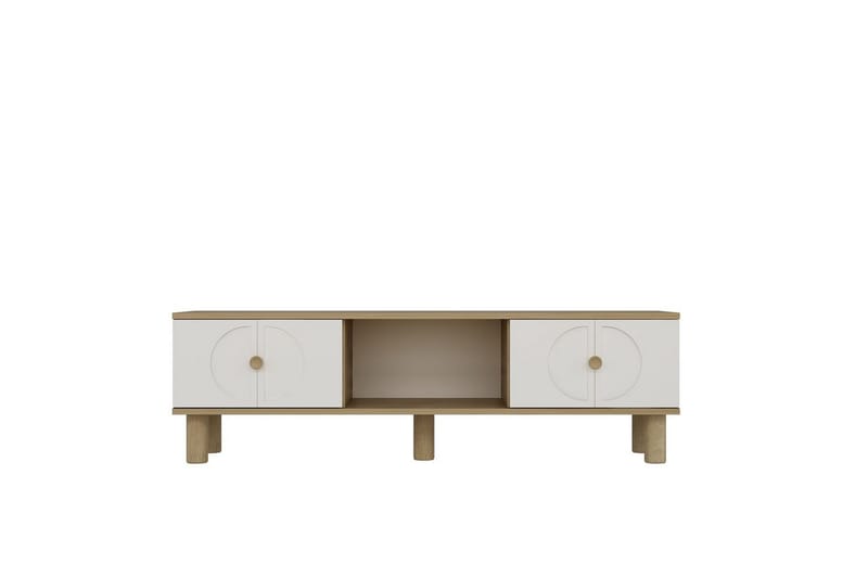 Inci TV-benk 150 cm - Hvit/Multifarget - Møbler - Mediamøbel & tv møbel - TV-benk & mediabenk
