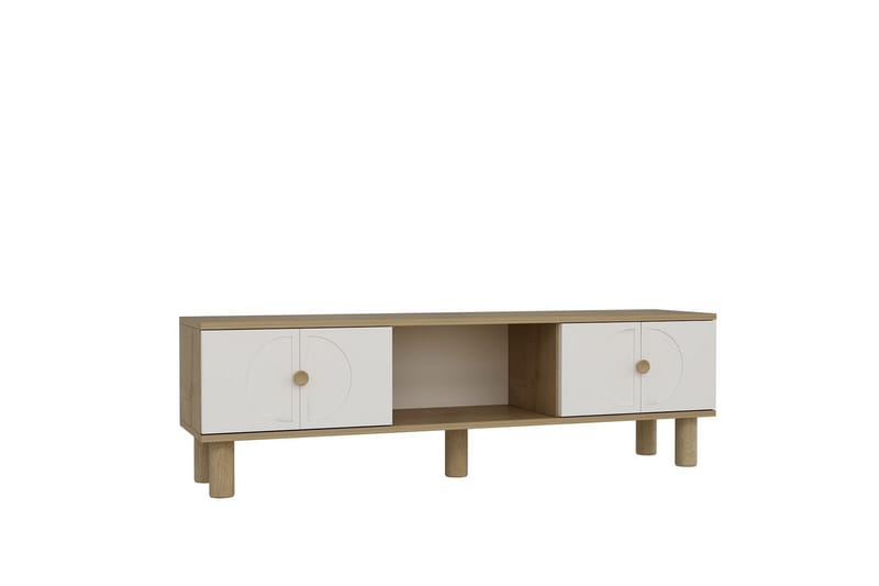 Inci TV-benk 150 cm - Hvit/Multifarget - Møbler - Mediamøbel & tv møbel - TV-benk & mediabenk