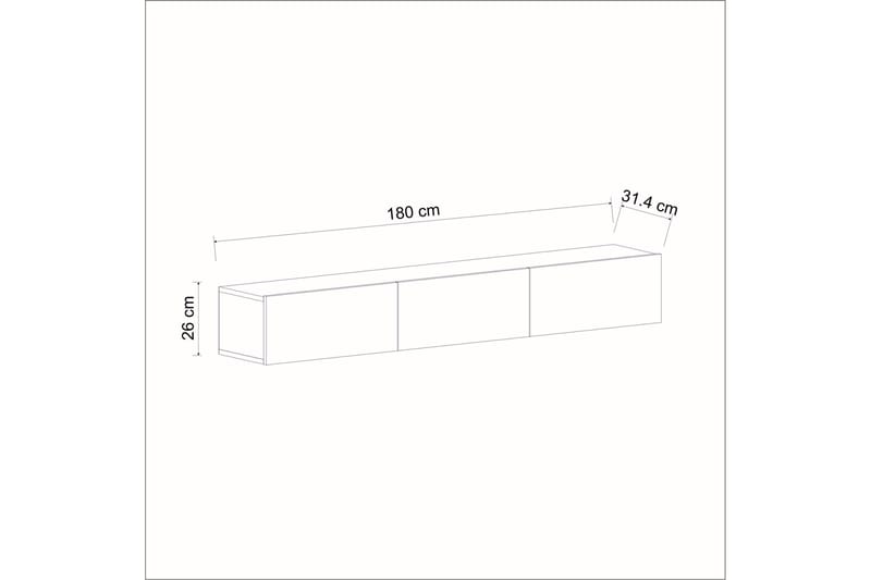 Interlaken TV-benk 180 cm - Svart - Møbler - Mediamøbel & tv møbel - TV-benk & mediabenk