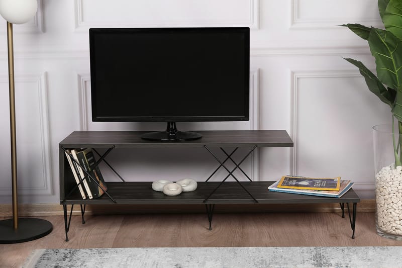 Jaennis TV-benk 120 cm - Mørkebrun - TV-benk & mediabenk