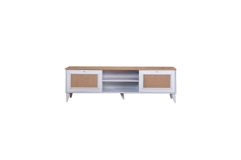 Jatinder TV-benk 55 cm - Natur/Hvit - Møbler - Mediamøbel & tv møbel - TV-benk & mediabenk