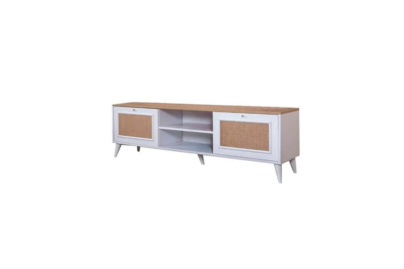 Jatinder TV-benk 55 cm - Natur/Hvit - Møbler - Mediamøbel & tv møbel - TV-benk & mediabenk