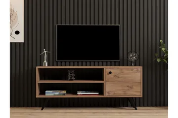 Jena Gulvstående TV-benk 120 cm med Oppbevaring i Mørkt Tre - Brun - Møbler - Mediamøbel & tv møbel - TV-benk & mediabenk
