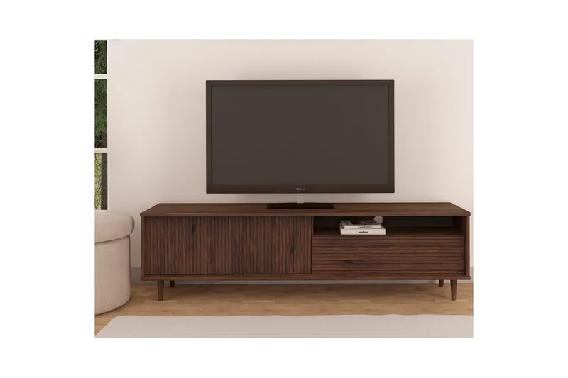 Jerzy TV-stativ 180x38 cm - Brun - Møbler - Mediamøbel & tv møbel - TV-benk & mediabenk
