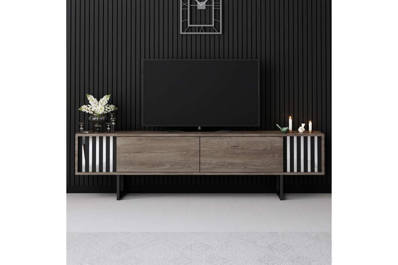 Jeval TV-benk 180 cm - Lyse brun/Svart - Møbler - Mediamøbel & tv møbel - TV-benk & mediabenk