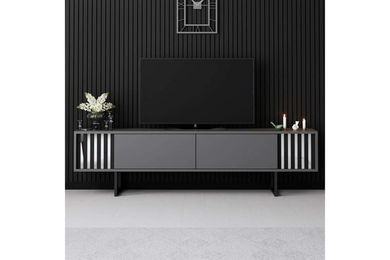 Jeval TV-benk 180 cm - Svart/Antrasitt - Møbler - Mediamøbel & tv møbel - TV-benk & mediabenk