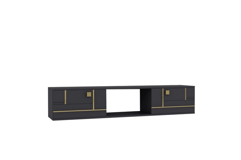 Jorin TV-benk 150 cm - Antrasitt/Gull - Møbler - Mediamøbel & tv møbel - TV-benk & mediabenk