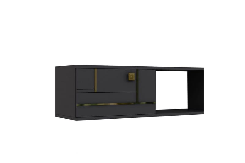 Jorin TV-benk 150 cm - Antrasitt/Gull - Møbler - Mediamøbel & tv møbel - TV-benk & mediabenk