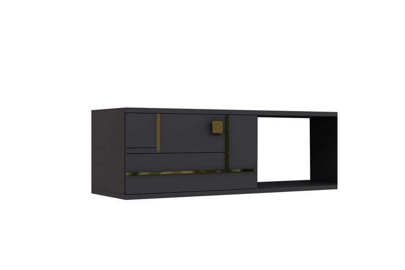 Jorin TV-benk 150 cm - Antrasitt/Gull - Møbler - Mediamøbel & tv møbel - TV-benk & mediabenk