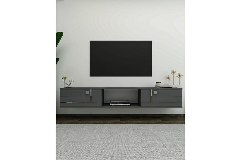 Jorin TV-benk 150 cm - Antrasitt/Sølv - Møbler - Mediamøbel & tv møbel - TV-benk & mediabenk