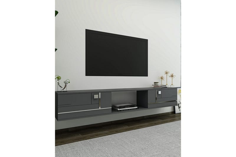 Jorin TV-benk 150 cm - Antrasitt/Sølv - Møbler - Mediamøbel & tv møbel - TV-benk & mediabenk