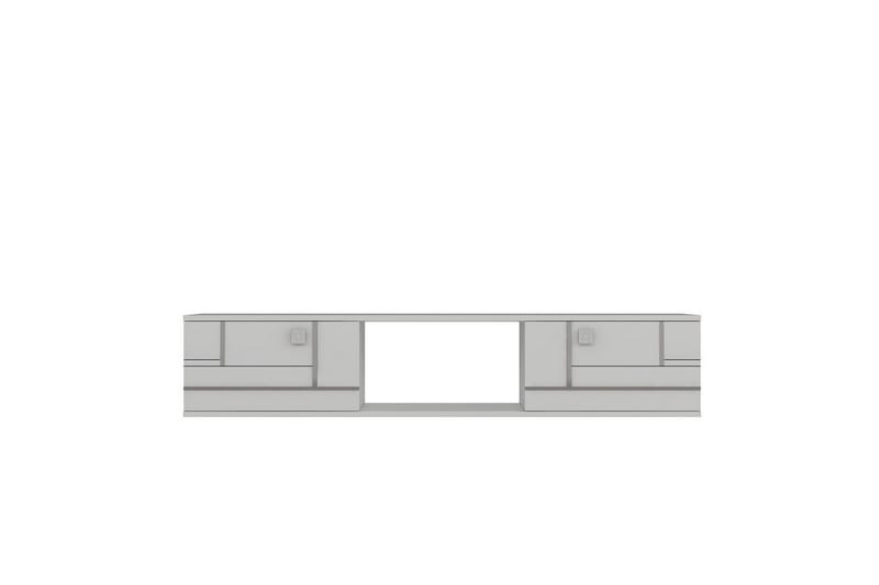 Jorin TV-benk 150 cm - Hvit/Sølv - Møbler - Mediamøbel & tv møbel - TV-benk & mediabenk