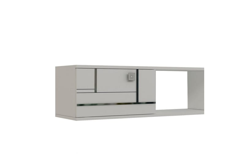 Jorin TV-benk 150 cm - Hvit/Sølv - Møbler - Mediamøbel & tv møbel - TV-benk & mediabenk