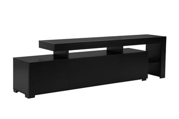 Jurukovo Gulvstående TV-benk 192 cm med Oppbevaring i Malt Tre - Svart - Møbler - Mediamøbel & tv møbel - TV-benk & mediabenk