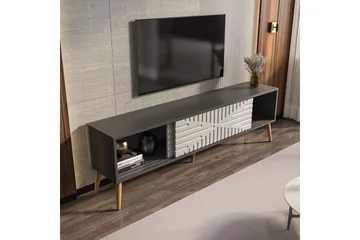 Kalon TV-benk 180 cm - Antrasitt/Hvit - Møbler - Mediamøbel & tv møbel - TV-benk & mediabenk