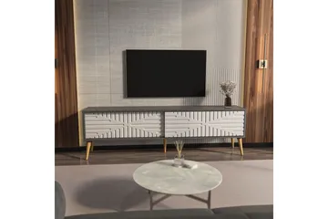 Kalon TV-benk 180 cm - Antrasitt/Hvit - Møbler - Mediamøbel & tv møbel - TV-benk & mediabenk
