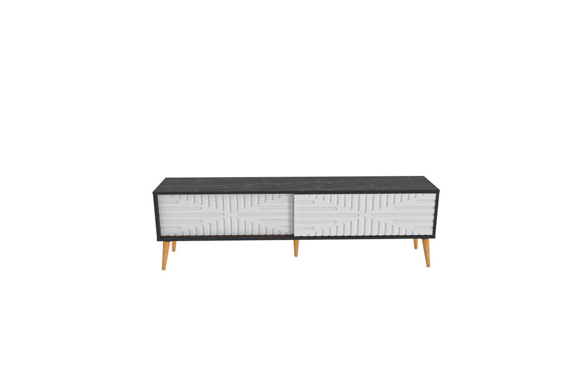 Kalon TV-benk 180 cm - Sort/Hvit