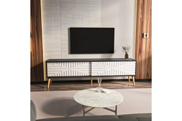 Kalon TV-benk 180 cm - Sort/Hvit - Møbler - Mediamøbel & tv møbel - TV-benk & mediabenk