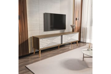 Kalon TV-benk 180 cm - Valnøtt/Hvit - Møbler - Mediamøbel & tv møbel - TV-benk & mediabenk