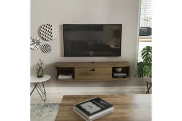 Kalvos Vegghengt TV-benk 120 cm med Oppbevaring i Tre - Brun - Møbler - Mediamøbel & tv møbel - TV-benk & mediabenk