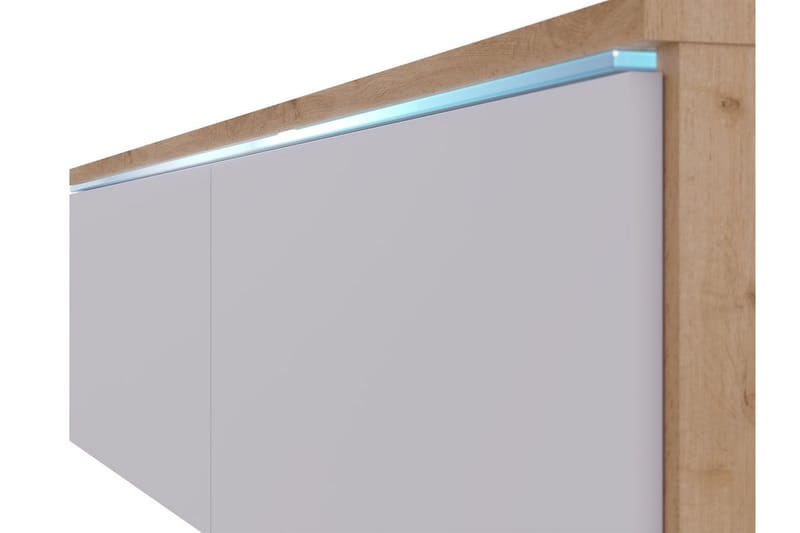 Kanak TV-benk 140 cm - Natur / Hvit - Møbler - Mediamøbel & tv møbel - TV-benk & mediabenk