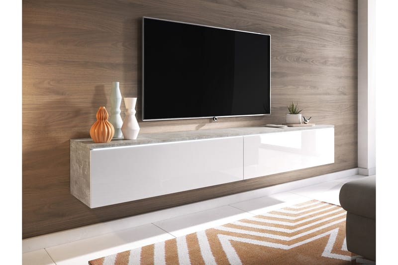 Kanak TV-benk 180 cm - Grå / Hvit - Møbler - Mediamøbel & tv møbel - TV-benk & mediabenk