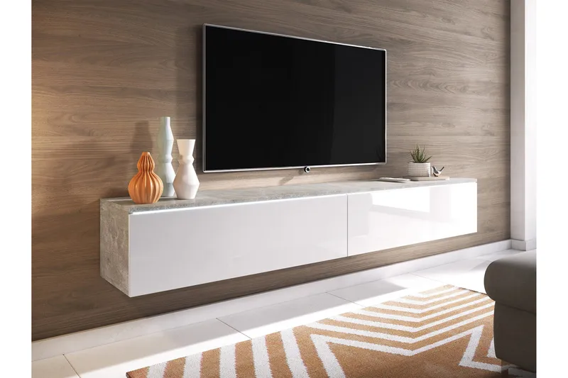 Kanak TV-benk 180 cm - Grå / Hvit - Møbler - Mediamøbel & tv møbel - TV-benk & mediabenk