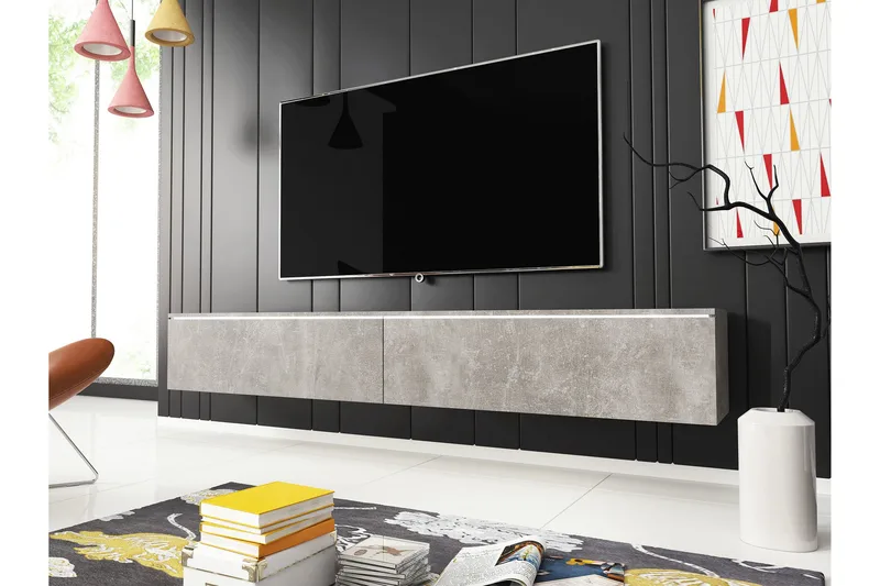 Kanak TV-benk 180 cm - Grå - Møbler - Mediamøbel & tv møbel - TV-benk & mediabenk