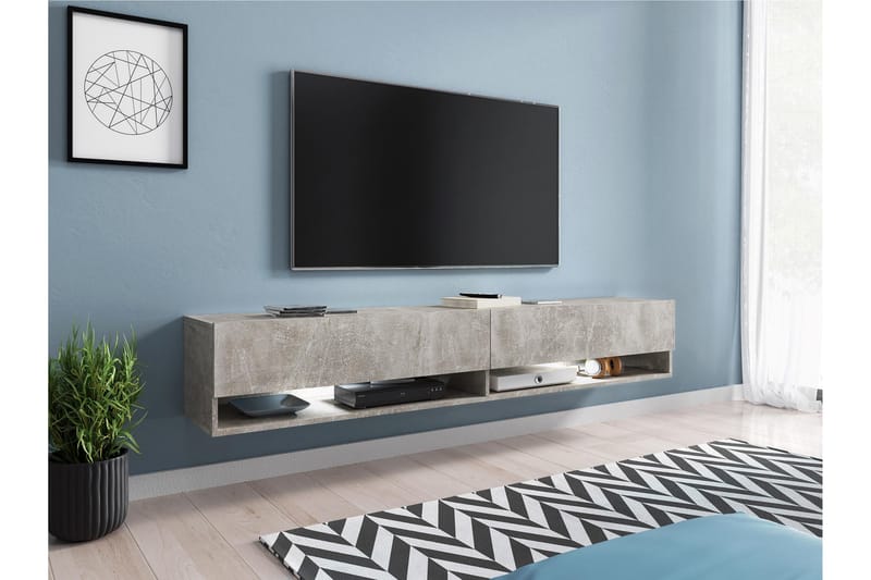 Kanak TV-benk 180 cm - Grå - Møbler - Mediamøbel & tv møbel - TV-benk & mediabenk