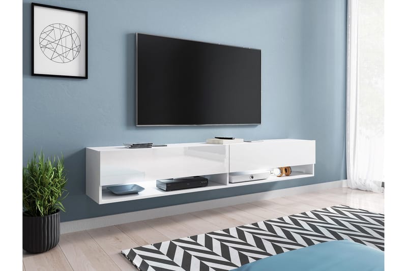 Kanak TV-benk 180 cm - Hvit - Møbler - Mediamøbel & tv møbel - TV-benk & mediabenk