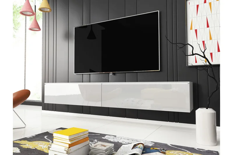 Kanak TV-benk 180 cm - Hvit - Møbler - Mediamøbel & tv møbel - TV-benk & mediabenk