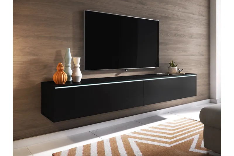 Kanak TV-benk 180 cm - Svart - Møbler - Mediamøbel & tv møbel - TV-benk & mediabenk