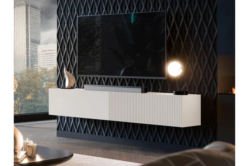 Kangana Tv-Benk 200x30 cm - Beige - Møbler - Mediamøbel & tv møbel - TV-benk & mediabenk