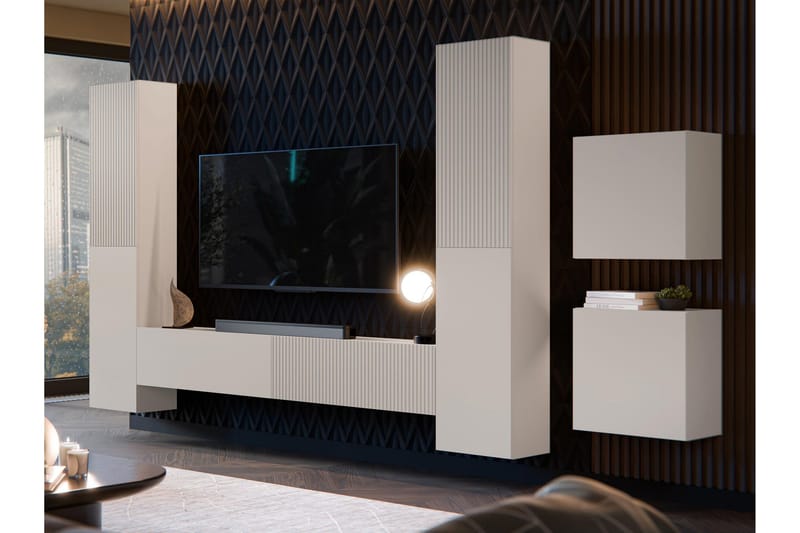 Kangana Tv-Møbelsett - Beige - Møbler - Mediamøbel & tv møbel - TV-møbelsett