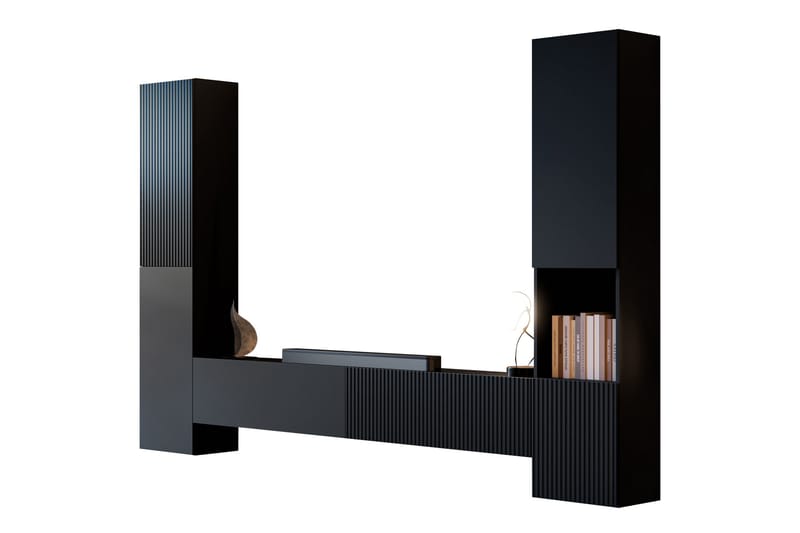 Kangana Tv-Møbelsett - Svart - Møbler - Mediamøbel & tv møbel - TV-møbelsett