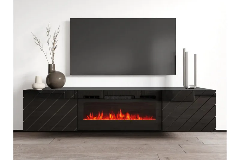 Kanki TV-benk 183 cm - Svart - Møbler - Mediamøbel & tv møbel - TV-benk & mediabenk