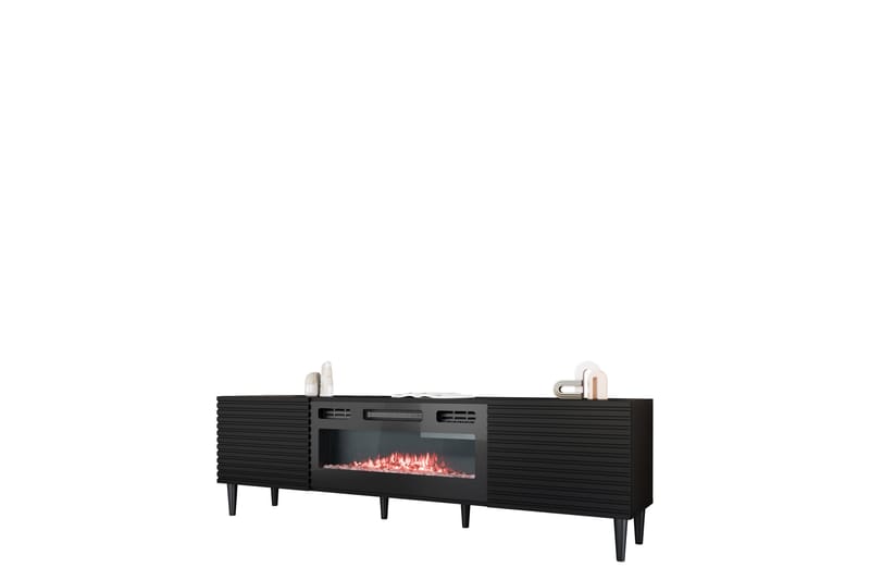 Kannu TV-benk 181 cm - Svart - Møbler - Mediamøbel & tv møbel - TV-benk & mediabenk