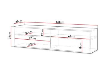 Kanon TV-benk 140 cm - Hvit - Møbler - Mediamøbel & tv møbel - TV-benk & mediabenk