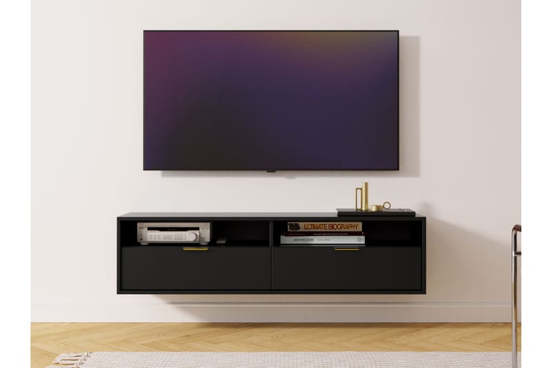 Kanon TV-benk 140 cm - Svart - Møbler - Mediamøbel & tv møbel - TV-benk & mediabenk