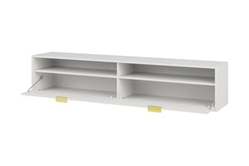 Kanon Veggmontert TV-benk 175 cm med Oppbevaring i Malt Tre - Hvit - Møbler - Mediamøbel & tv møbel - TV-benk & mediabenk