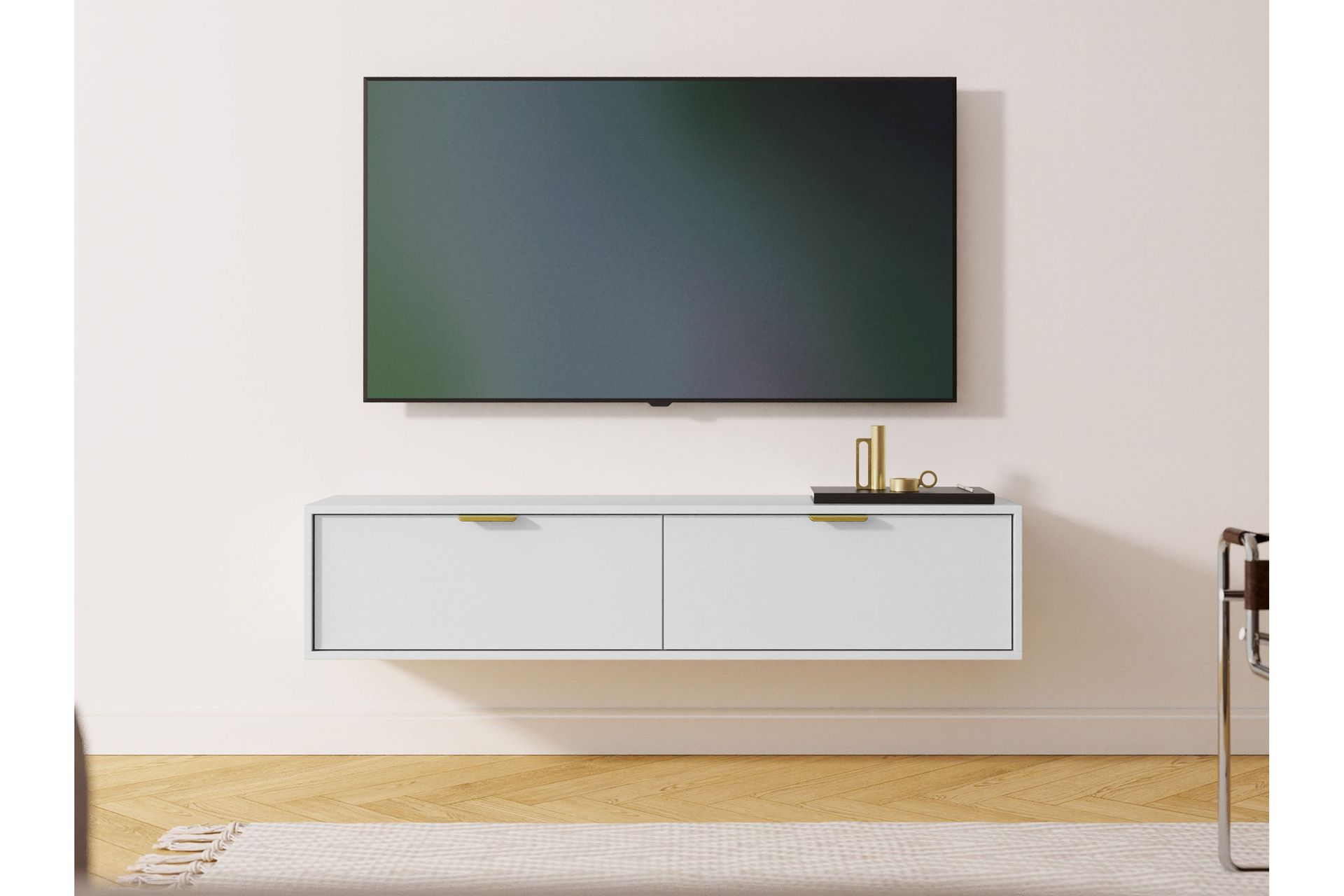 Kanta TV-benk 140 cm - Hvit - Møbler - Mediamøbel & tv møbel - TV-benk & mediabenk